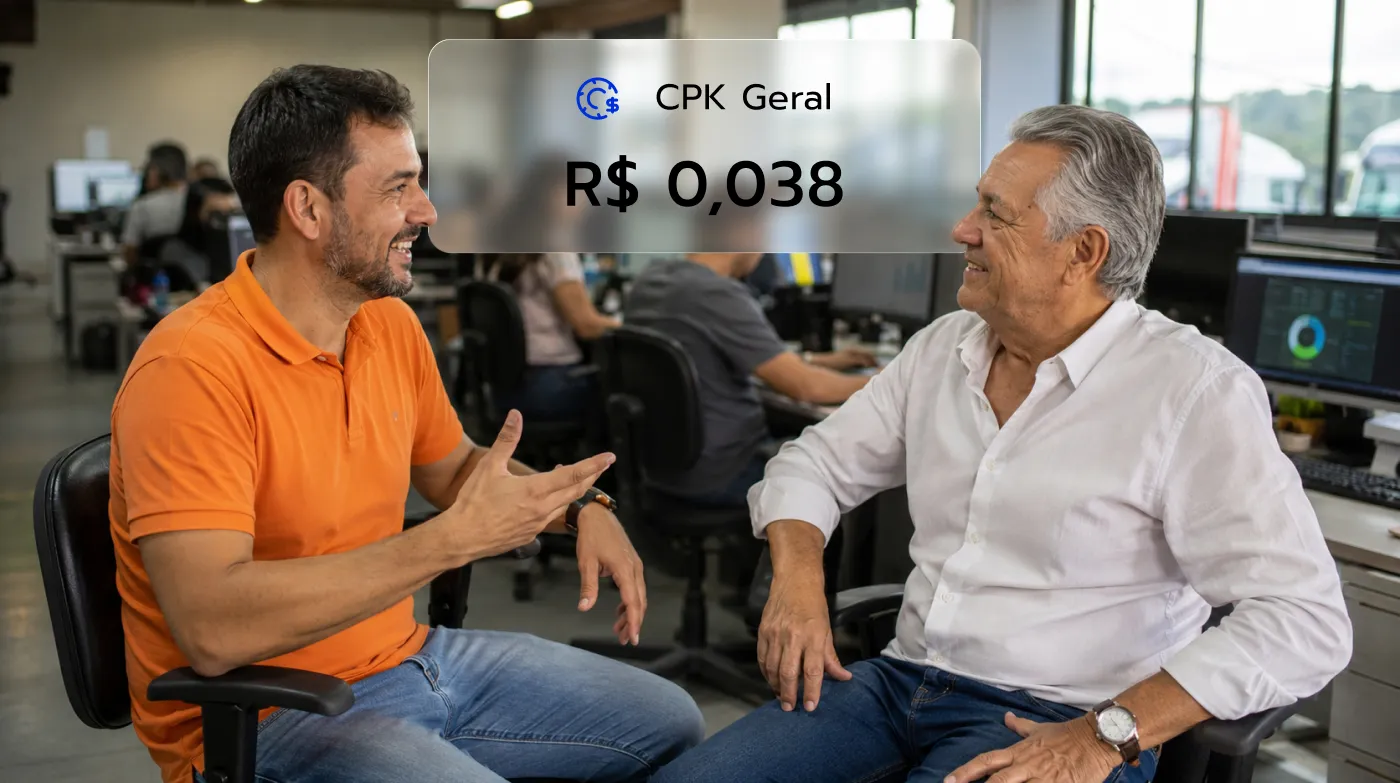 Gestores analisando o CPK da frota no Prolog