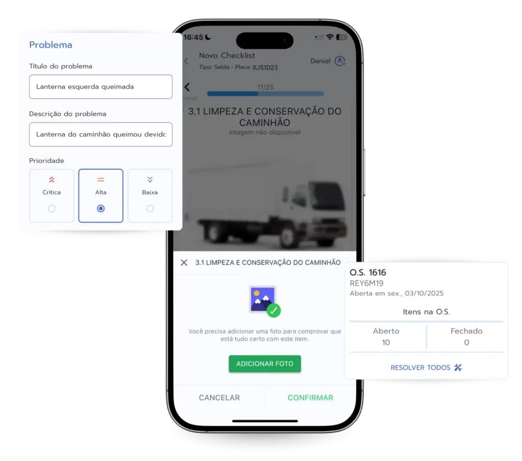 Aplicativo de checklist eletrônico do Prolog