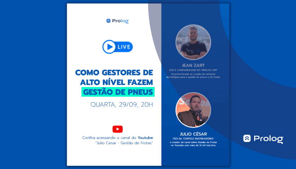 A live com Júlio César sobre gestão de pneus foi um sucesso.