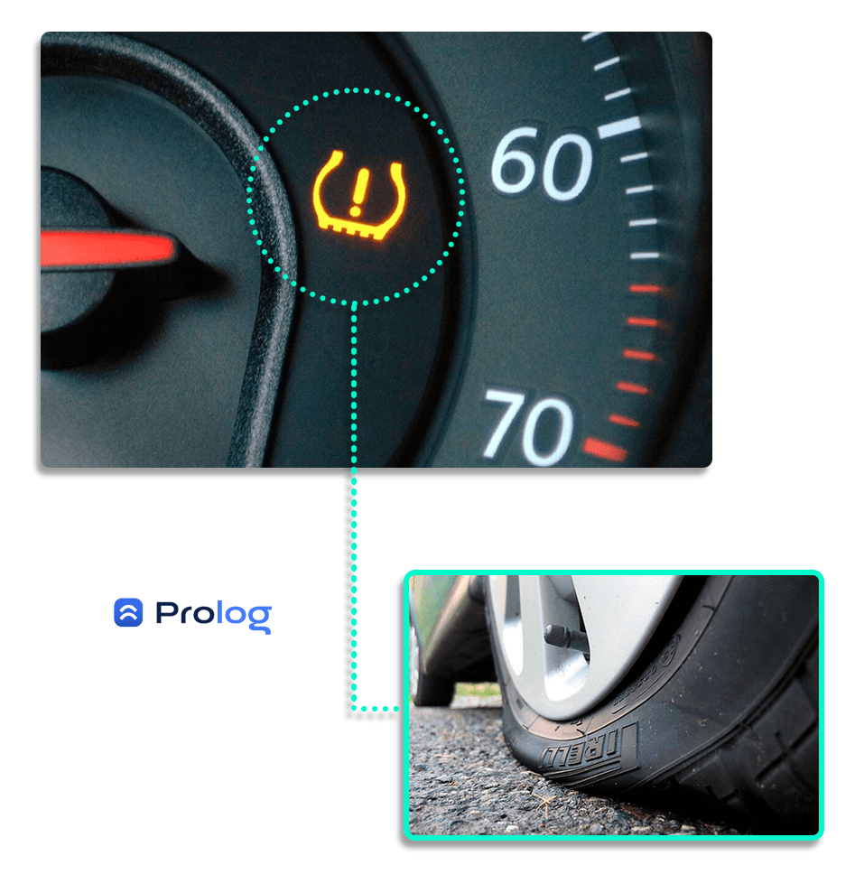Imagem do sensor de pressão dos pneus.